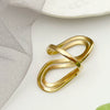 Wholesale Jewelry Geometric Sshaped Doublelayer Ring Titanium Steel And Stainless Steel Electroplated Unisex And Women's Style