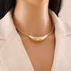 Wholesale Jewelry Geometric Stainless Steel Collar Exaggerated Personality Necklace With Electroplating