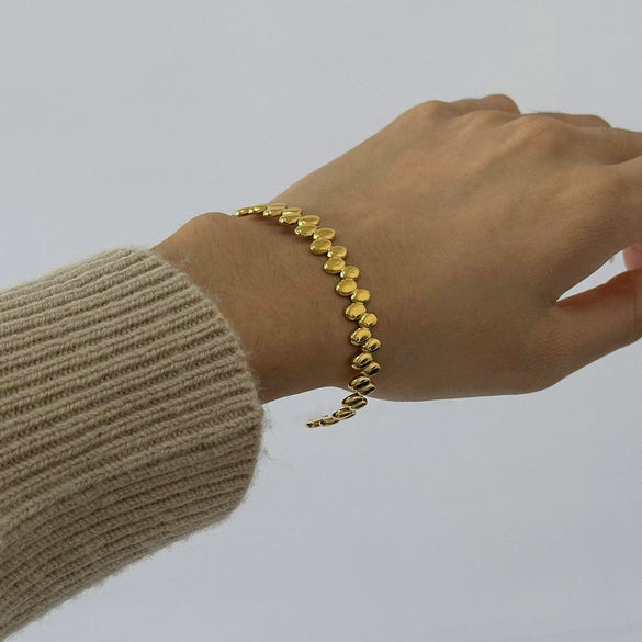 Wholesale Jewelry Geometric Stainless Steel Electroplated Bracelet