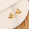 Wholesale Jewelry Geometric Stainless Steel Electroplated Heart Shape Women's Earrings