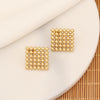 Wholesale Jewelry Geometric Stainless Steel Electroplated Heart Shape Women's Earrings