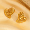 Wholesale Jewelry Geometric Stainless Steel Electroplated Irregular Oval Earrings For Women