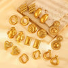 Wholesale Jewelry Geometric Stainless Steel Electroplated Irregular Oval Earrings For Women