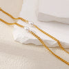 Wholesale Jewelry Geometric Stainless Steel Electroplated Pearl Clavicle Chain And Bracelet Two Piece Set Unisex