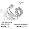 Wholesale Jewelry Geometric Stainless Steel Electroplated Ring