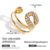 Wholesale Jewelry Geometric Stainless Steel Electroplated Ring