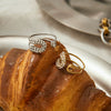 Wholesale Jewelry Geometric Stainless Steel Electroplated Ring