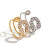 Wholesale Jewelry Geometric Stainless Steel Electroplated Ring