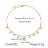 Wholesale Jewelry Geometric Stainless Steel Electroplated Tassel Necklace And Fivepointed Star Bracelet For Women