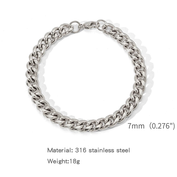 Wholesale Jewelry Geometric Stainless Steel Electroplating Round Grinding Unisex Bracelet