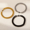 Wholesale Jewelry Geometric Stainless Steel Electroplating Round Grinding Unisex Bracelet