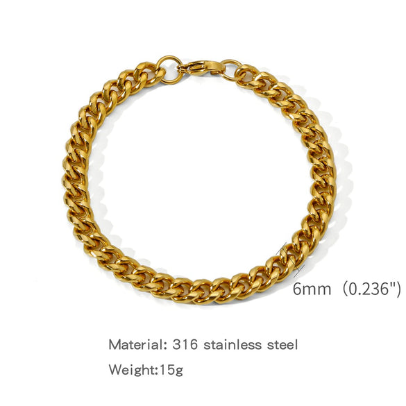 Wholesale Jewelry Geometric Stainless Steel Electroplating Round Grinding Unisex Bracelet