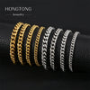Wholesale Jewelry Geometric Stainless Steel Electroplating Round Grinding Unisex Bracelet