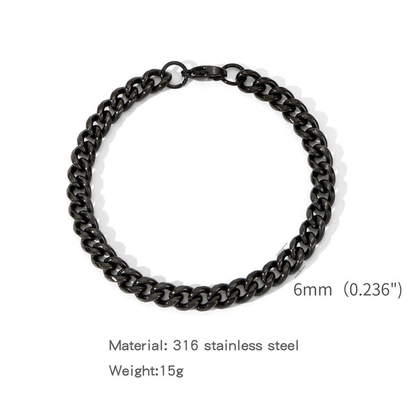 Wholesale Jewelry Geometric Stainless Steel Electroplating Round Grinding Unisex Bracelet