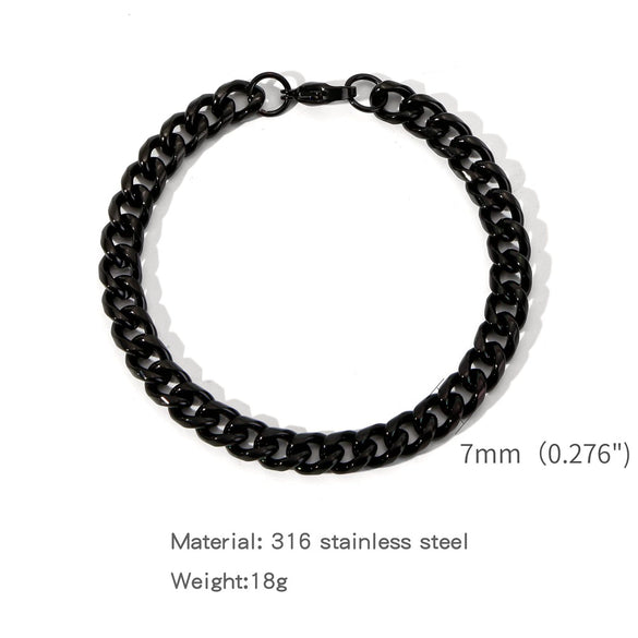 Wholesale Jewelry Geometric Stainless Steel Electroplating Round Grinding Unisex Bracelet