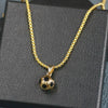 Wholesale Jewelry Geometric Stainless Steel Football World Cup Pendant Dripping Oil Ochain Necklace Unisex