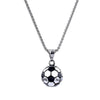 Wholesale Jewelry Geometric Stainless Steel Football World Cup Pendant Dripping Oil Ochain Necklace Unisex