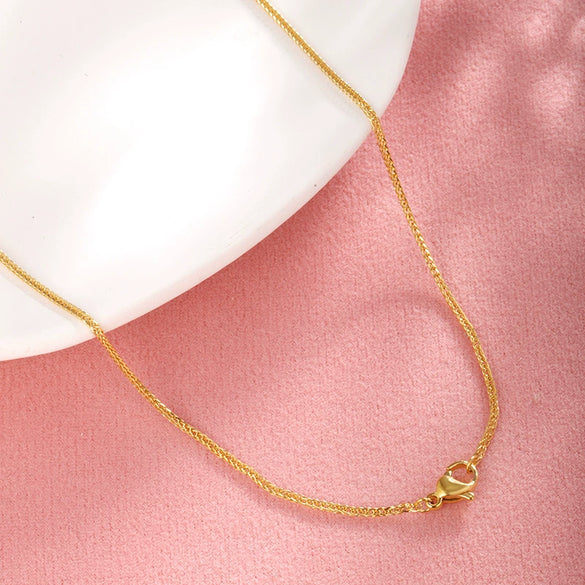 Wholesale Jewelry Geometric 316 Stainless Steel Gold Plated Square Chain Necklace For Men And Women