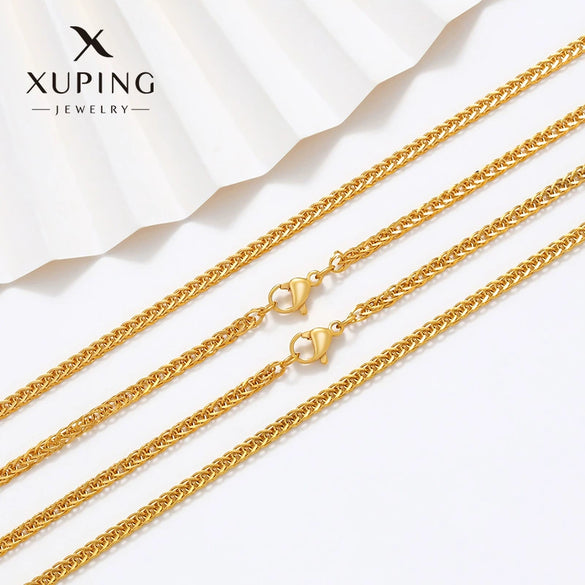 Wholesale Jewelry Geometric 316 Stainless Steel Gold Plated Square Chain Necklace For Men And Women