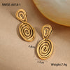 Wholesale Jewelry Geometric Stainless Steel 18K Gold Plated Pendant Necklace And Earrings Set