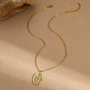 Wholesale Jewelry Geometric Stainless Steel 18K Gold Plated Pendant Necklace And Earrings Set