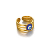 Wholesale Jewelry Geometric Stainless Steel 18K Goldplated Blue Eye Devil's Eye Oil Drop Pendant Earrings And Necklace Unisex