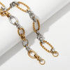 Wholesale Jewelry Geometric Stainless Steel Multichain Mixed Electroplated Unisex Bracelet