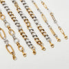 Wholesale Jewelry Geometric Stainless Steel Multichain Mixed Electroplated Unisex Bracelet