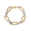 Wholesale Jewelry Geometric Stainless Steel Multichain Mixed Electroplated Unisex Bracelet