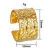 Wholesale Jewelry Geometric Stainless Steel Oil Pressure Three Dimensional Opening Ring With Electroplating