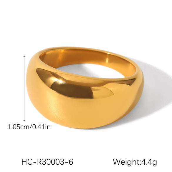 Wholesale Jewelry Geometric Stainless Steel Ring Electroplated Feminine Highend Jewelry