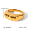 Wholesale Jewelry Geometric Stainless Steel Ring Electroplated Feminine Highend Jewelry