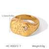 Wholesale Jewelry Geometric Stainless Steel Ring Electroplated Feminine Highend Jewelry