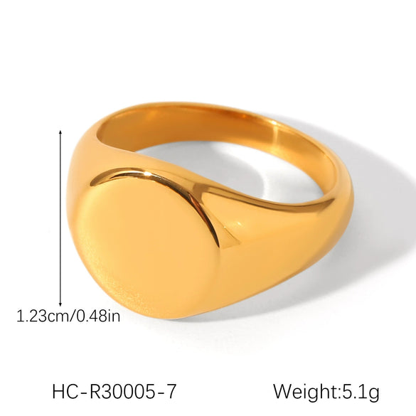 Wholesale Jewelry Geometric Stainless Steel Ring Electroplated Feminine Highend Jewelry