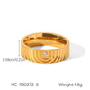 Wholesale Jewelry Geometric Stainless Steel Ring Electroplated Feminine Highend Jewelry