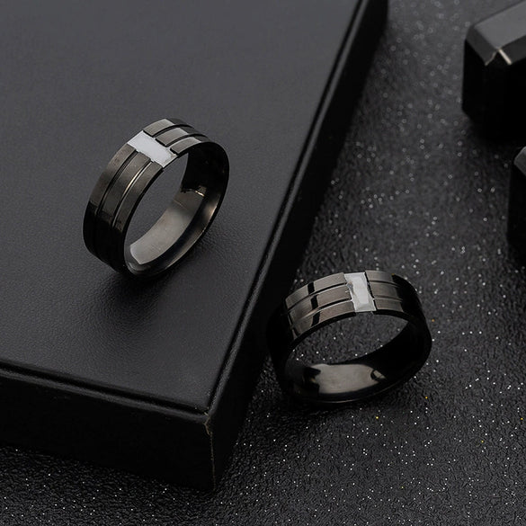 Wholesale Jewelry Geometric Stainless Steel Ring Electroplating Unisex