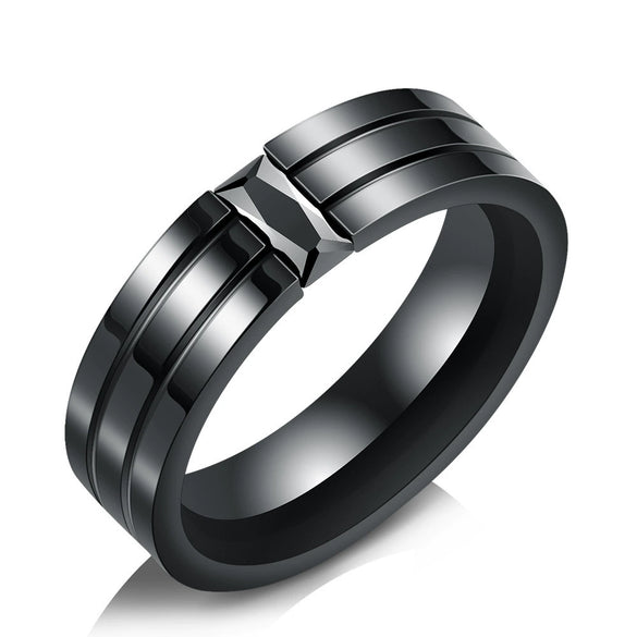 Wholesale Jewelry Geometric Stainless Steel Ring Electroplating Unisex