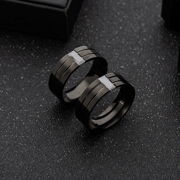 Wholesale Jewelry Geometric Stainless Steel Ring Electroplating Unisex