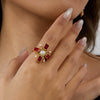 Wholesale Jewelry Geometric Stainless Steel Ring For Women With Electroplating Design