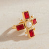 Wholesale Jewelry Geometric Stainless Steel Ring For Women With Electroplating Design