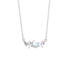 Wholesale Jewelry Geometric Star And Moon Copper Titanium Steel Electroplated Pendant Necklace For Women