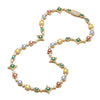 Wholesale Jewelry Geometric Star Pattern Copper 18K Gold Plated Gemset Bracelet And Necklace For Unisex Hip Hop Style