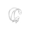 Wholesale Jewelry Geometric Sterling Silver 925 14K Goldplated Asymmetrical Hoop Earrings Necklace Wavy Round Ring