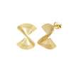 Wholesale Jewelry Geometric Sterling Silver 925 14K Goldplated Asymmetrical Hoop Earrings Necklace Wavy Round Ring