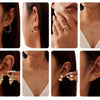 Wholesale Jewelry Geometric Sterling Silver 925 14K Goldplated Asymmetrical Hoop Earrings Necklace Wavy Round Ring