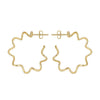 Wholesale Jewelry Geometric Sterling Silver 925 14K Goldplated Asymmetrical Hoop Earrings Necklace Wavy Round Ring