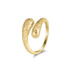Wholesale Jewelry Geometric Sterling Silver 925 14K Goldplated Asymmetrical Hoop Earrings Necklace Wavy Round Ring