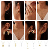 Wholesale Jewelry Geometric Sterling Silver 925 14K Goldplated Asymmetrical Hoop Earrings Necklace Wavy Round Ring