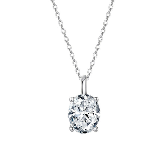 Wholesale Jewelry Geometric Sterling Silver 925 Moissanite Electroplated Necklace And Earrings For Women