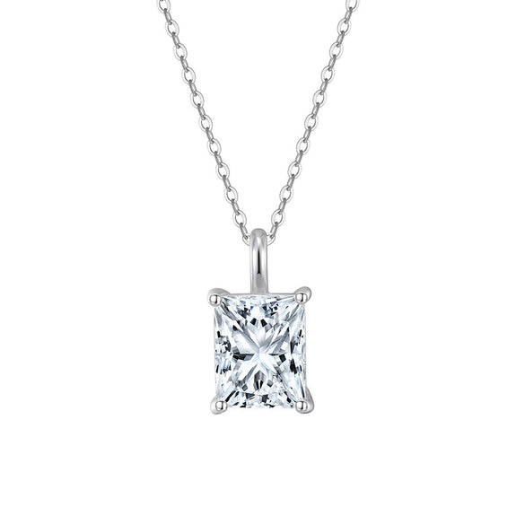 Wholesale Jewelry Geometric Sterling Silver 925 Moissanite Electroplated Necklace And Earrings For Women